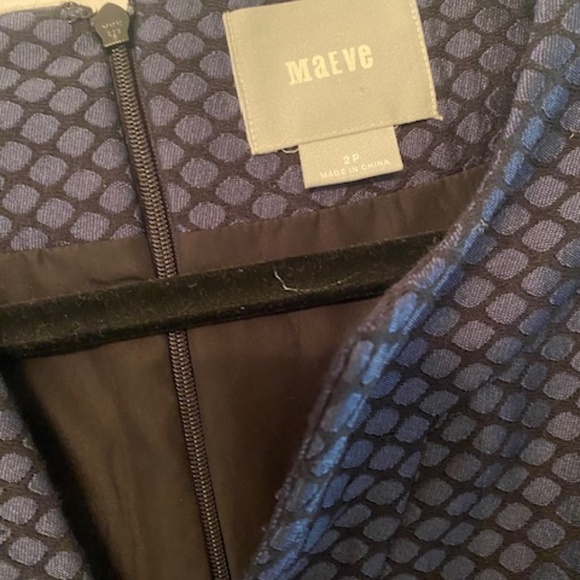 EUC Maeve Anthropologie Diamond Dot Pencil Dress - Navy - 2 - Picture 3 of 3